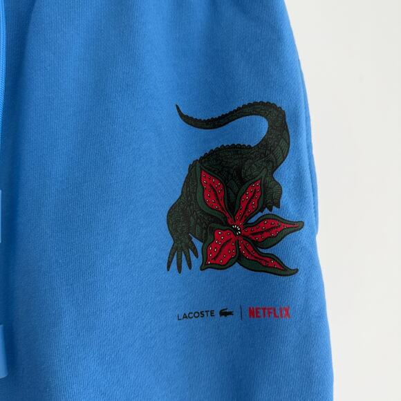 Stranger Things x Lacoste Sweatsuit Mens 4 Medium Blue Sweatshirt Joggers Set - Picture 5 of 15